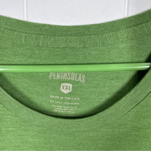 Peninsulas Green Michigan Ship Shape Graphic Short Sleeve Tee XXL - Picture 4 of 4
